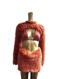 Image 3 of “Zina” 3 pc Burnt Orange Furry Set 