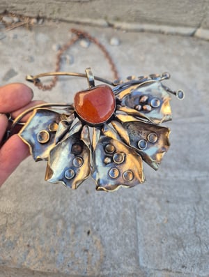 Carnelian and bullet cussings necklace