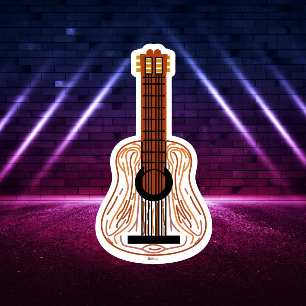 Image of Guitar Sticker