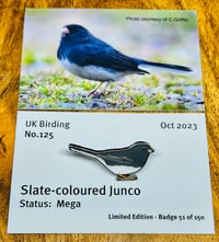 Image 1 of Slate-coloured Junco - No.125 - UK Birding Series