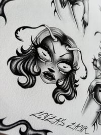 Image 2 of Bug Girls Flash Sheet (black and grey) 