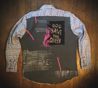 Upcycled “God Save the Queen/Punk” dress shirt