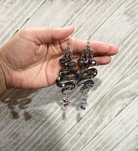 Image 2 of Purple melt snake earrings