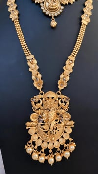 Image 3 of Temp_6011 -Combo Temple Jewelry Necklace Set Featuring Goddess Laxmi & Radha-Krishna