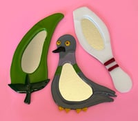 Image 5 of Fused Glass Bowling Pin Mirror
