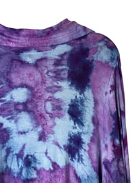 Image 6 of 2X PLUS Jersey Knit Open Cardigan in Purple Haze Watercolor