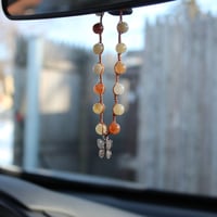 Image 1 of Imperial Jade Butterfly Car Charm