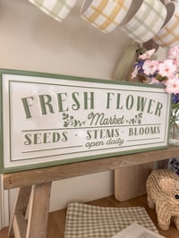 Metal Fresh Flower Sign