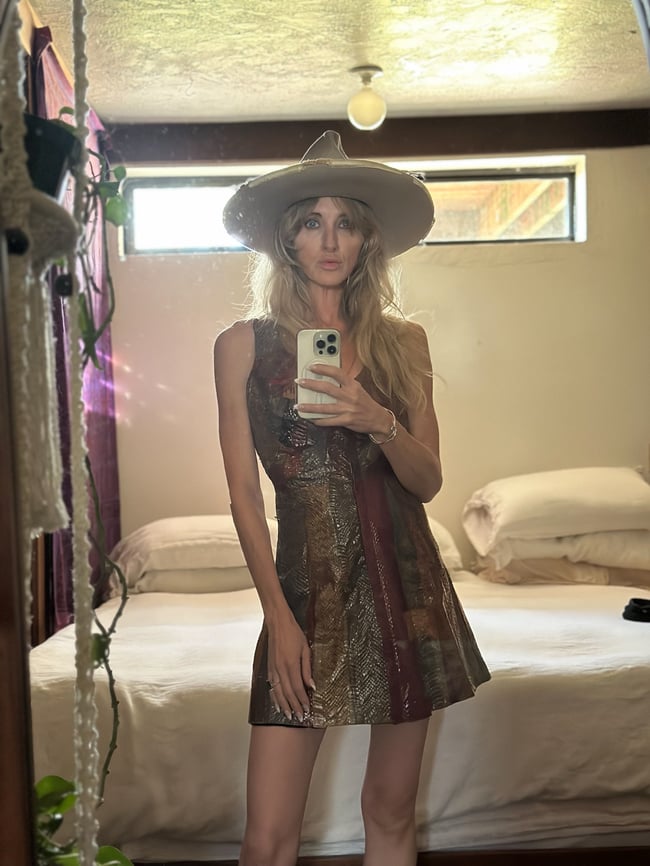 late 1960s London snakeskin mini dress