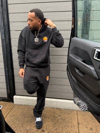 Image 3 of unisex beach club hoodie - black