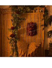 Image 4 of Witco Inspired Creature from the Black Lagoon Wall Art | Faux Carved Wood Tiki Mask 