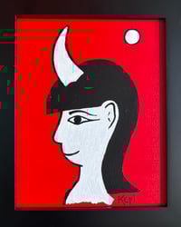 Egyptian Rhino Queen - 8" x 10” acrylic