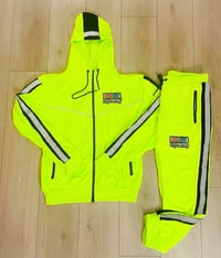 Image 1 of Ladies Neon Yellow Reflective Tracksuit 