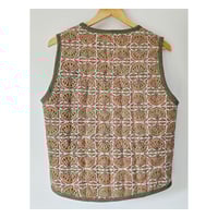 Image 3 of Indian Linen Quilted Vest Terracotta