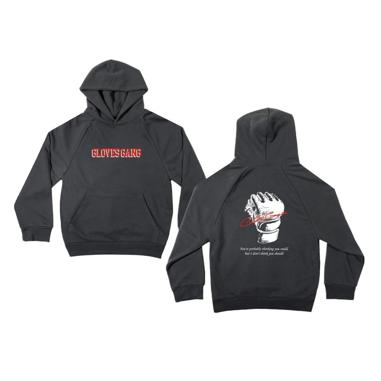 GLOVESGANG HEAVYWEIGHT FRENCHTERRY HOODIES “CHARCOAL”