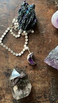 Image 3 of Amethyst night, moon pendant