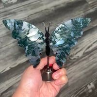 Image 1 of Moss Agate Butterfly Wings 