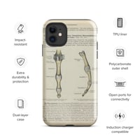 Image 2 of Antique Bookpage Detailed Anatomical Illustration Finger Bones Tough Case for iPhone®