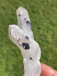 Image 4 of Mongolian Quartz with Calcite and Hematite Flowers #1799