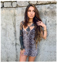 Image 1 of SKELETON MINIDRESS | LEOPARD VERSION