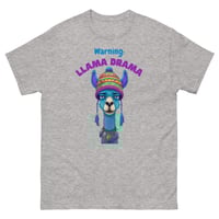Image 7 of Unisex classic tee, Warning Llama Drama Cute Funny Llama tee
