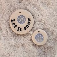 Image 2 of Let it snow tags. Set of 2.