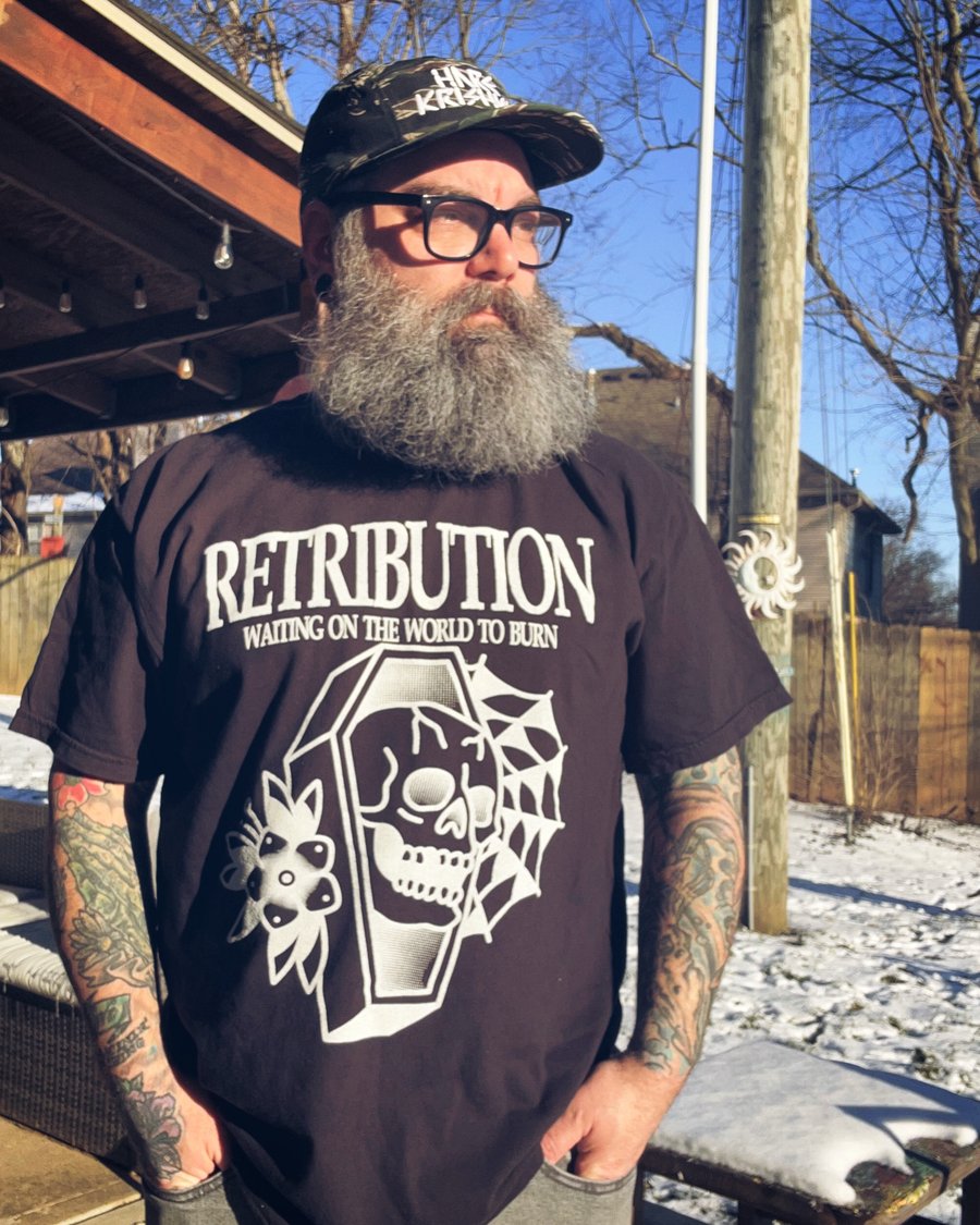 Image of Retribution Coffin T-Shirt