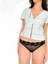 Aggy Blouse Blue Grid  Image 2