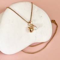 Image 3 of Golden Apple and Pearl Necklace
