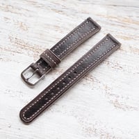 Image 3 of 16mm Dk Brown Chevre Strap