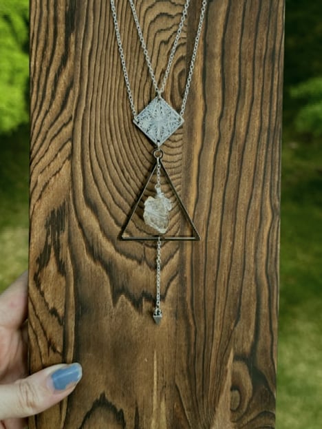 Image of Hand Engraved Pendant and Charm Necklaces