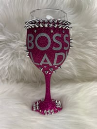Image 1 of Boss Lady Wine Glass