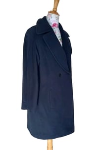 Image 7 of Windsmoor Vintage Black Wool Coat Jacket Overcoat Size S-M Over-sized