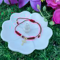 Image 3 of Evil eye with cross bracelet