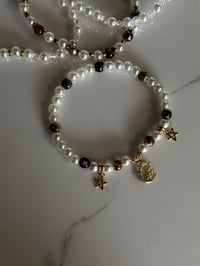 Image 5 of Starlight Shimmer | Cream and Gold  Tumbler Bracelet Stack