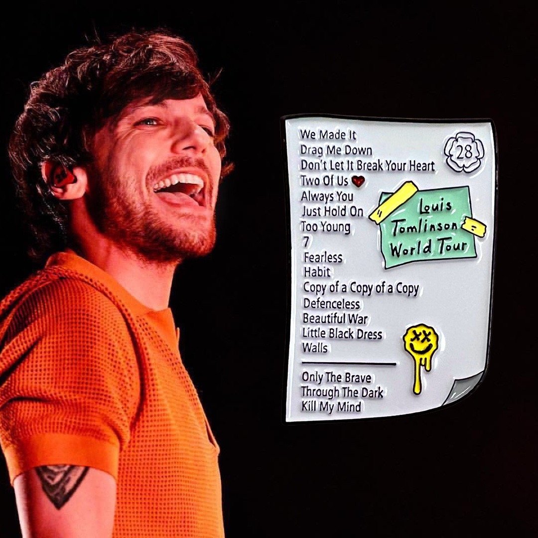 Louis Tomlinson World Tour Setlist Enamel Pin Millypins