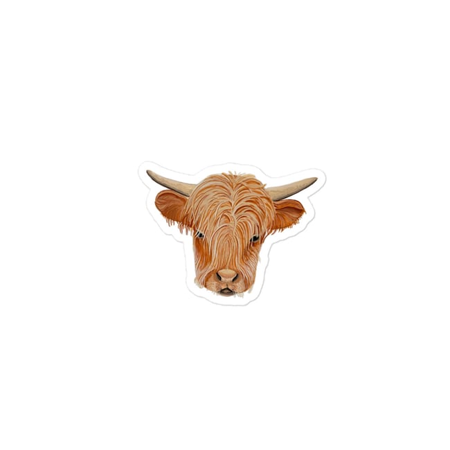 2.5 Inch Highland Cow Sticker