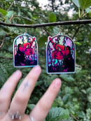 Image 3 of Caught Up Holographic Acrylic Earrings 