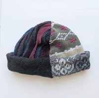 Image 1 of Upcycled Reversible Beanie Cotton Blend 4