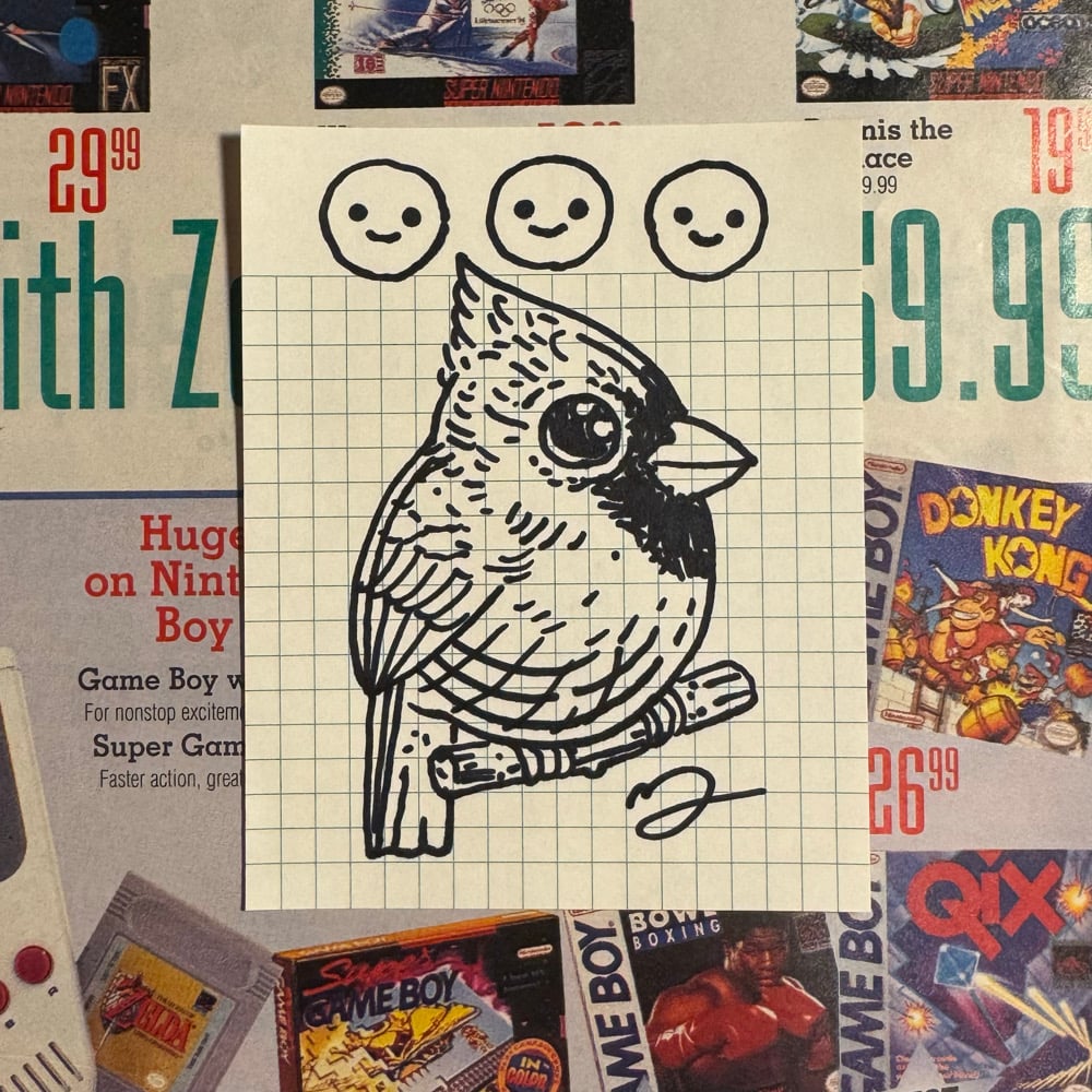 Image of Fat Bird Sharpie Sketch #275-284