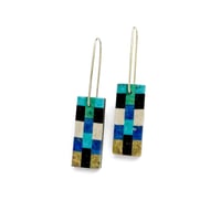 Image 1 of Turquoise Tile Earrings
