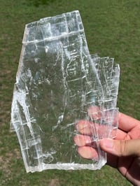 Image 2 of Transparent Selenite Slab | Morocco #2927