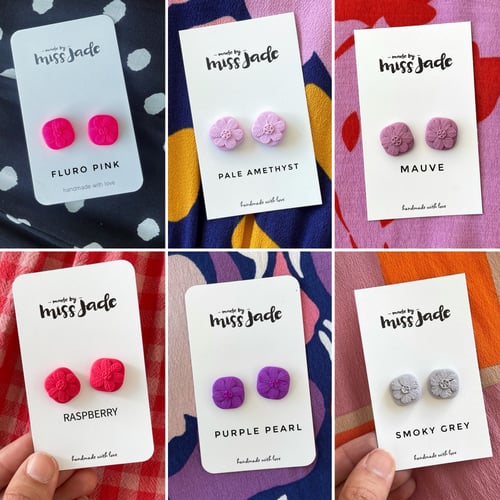 Image of Square flower studs