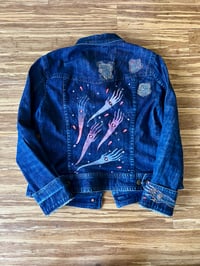 Image of All Seeing custom denim jacket. 