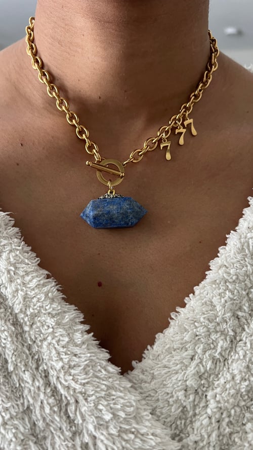 Image of MY ROCK  • Lapis Lazuli Angel Number Necklace