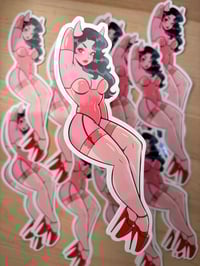 Image 5 of Ladies in the latex vinyl stickers/ a set of 6 
