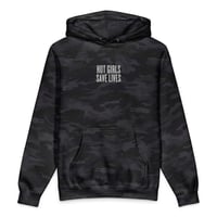 Image 1 of THE HOT GIRLS SAVE LIVES HOODIE - THE CAMO EDIT IN WHITE