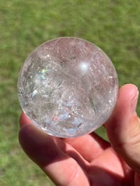 Image 5 of Clear Quartz Sphere With Rainbows #2923
