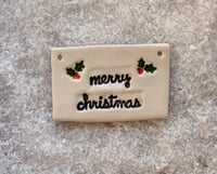 Image 2 of Merry Christmas Holly Tile decoration