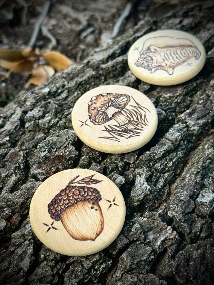 Enchanted Hand Burned Magnet 